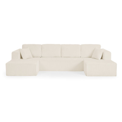 Canapé modulaire en U en forme de U, canapé modulaire compressé en velours côtelé de style minimaliste moderne, canapé-lit pour le salon, la chambre à coucher, canapé-lit Comfy