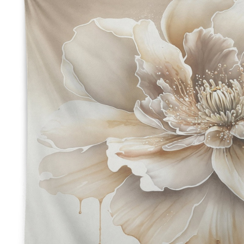 Tapisserie en polyester beige, H 32 po x l 39 po