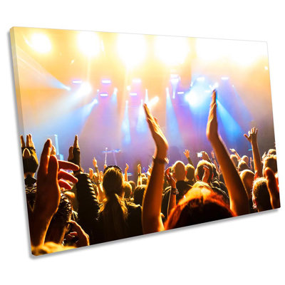 Crowd Rock Concert Music - Wrapped Canvas Art Prints