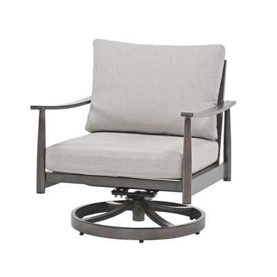 Mariene Swivel Aluminum Outdoor Lounge Chair