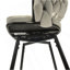 Ensemble de tabourets de bar 28 po en lin tissé 28 po, tabourets à pieds noirs sans îlot de cuisine réglable, 360 tabourets de bar pivotants, tabouret de bar avec repose-pieds et dossier (gris)-833161046
