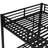 Queen Over Black Metal Bunk Bed With Trundle - Strong Support, Quiet Sleep, Space Utilization Storage Heavy Duty Build, Noise , Safe Guardrails-556503442