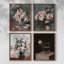 «Vintage Floral Print», impression encadrée CCL XXVI - ensemble de 4-2141781326