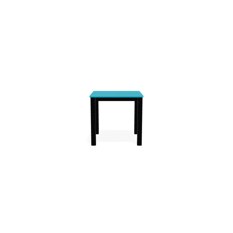Robinett Outdoor Square Side Table, Beachwood P40, Textured Black