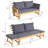 Terri 78'' Wide Acacia Patio Sofa with Cushions-1819123861