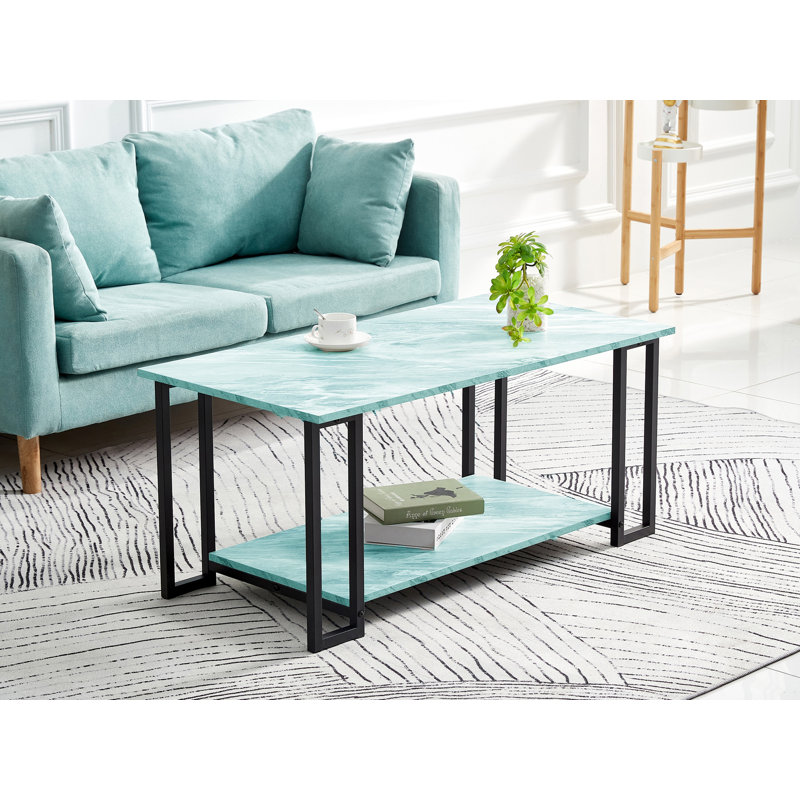 Bruneta Single Coffee Table, Marble Black, Black