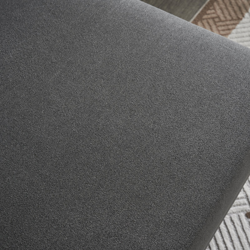 Canapé modulaire 3 pièces rembourré, Mélange de lin gris foncé