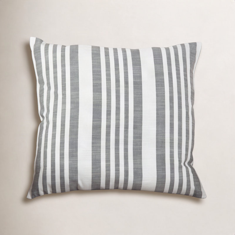 Housse et insert de coussin décoratif en coton Elwen, Gris