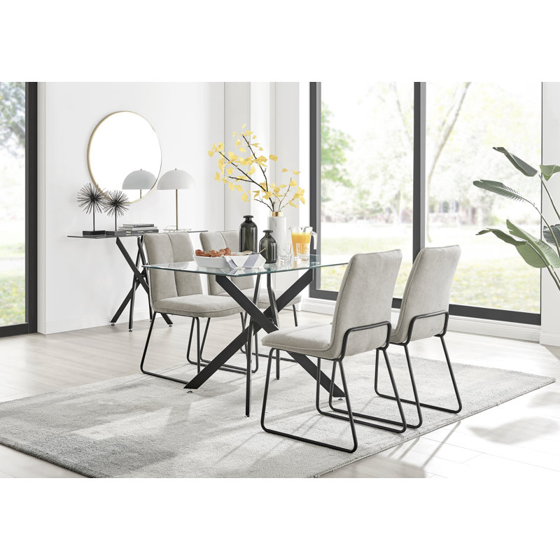 Ensemble de table de salle à manger Lenworth, Beige