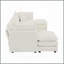 Canapé modulaire moderne en U en chenille blanc avec méridienne réversible et amp; Double repose-pieds - idéal pour le salon-2124168645