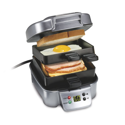Hamilton Beach Sandwich Stacker Hot Sandwich Maker Silver
