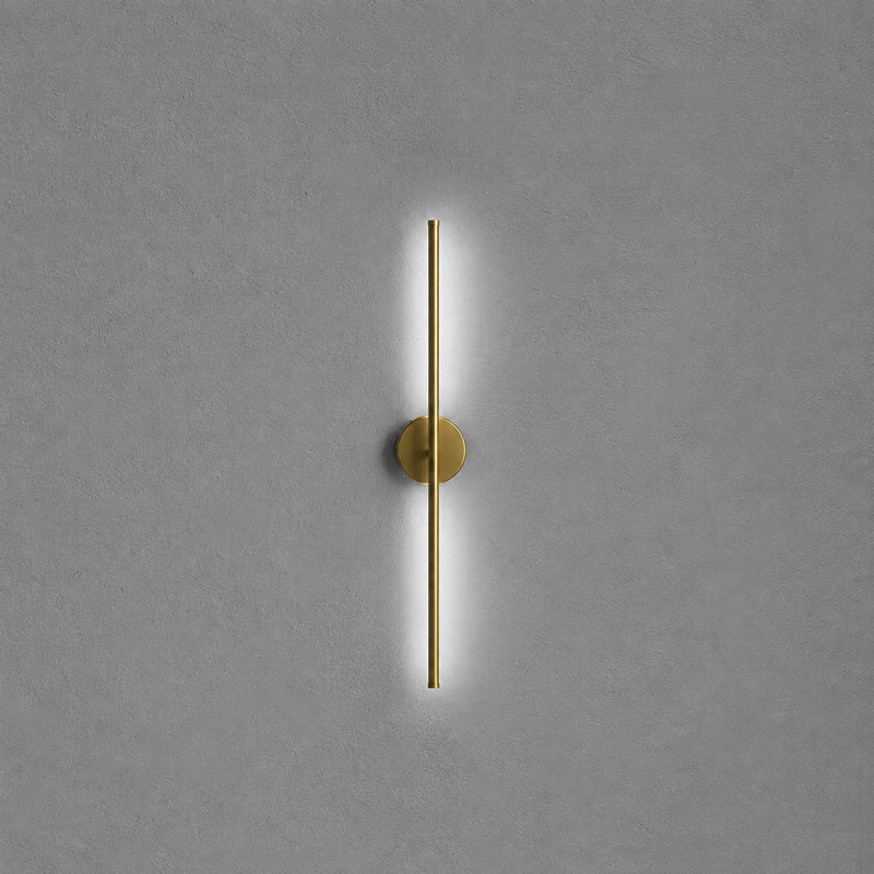 Round Wall Sconce Battery Version, Gold