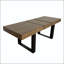 Table de salle à manger extensible en bois vieilli avec base noire-936437153-936437166