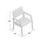Chaise de patio avec coussin Apgar