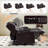 Zero Wall Power Reclining Loveseat With Lift-Top Console, Bluetooth Speakers, LED Lights, USB Charging, Cup Holders For Living Room， Rvs & Home Theater-398305789
