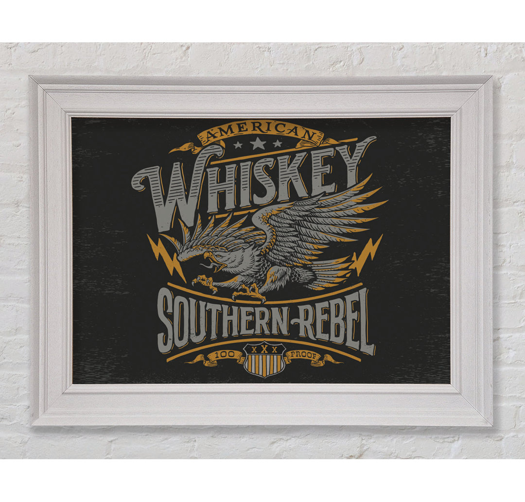 Whiskey Southern Rebel Gerahmter Druck