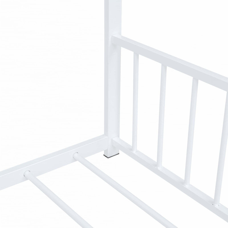 Lit en métal, Blanc, Double