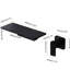 Robinet de lavabo de salle de bain de style cascade noir mat - Laiton de qualité, simple pour une modification rapide de la température et du débit de l'eau, robinet à conception compacte, contrôle simple et précis, optimisation de l'espace-128812811