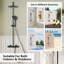 3-Function Thermostatic Shower System with 5-Setting Handheld Shower and Rough-in Valve-64077094