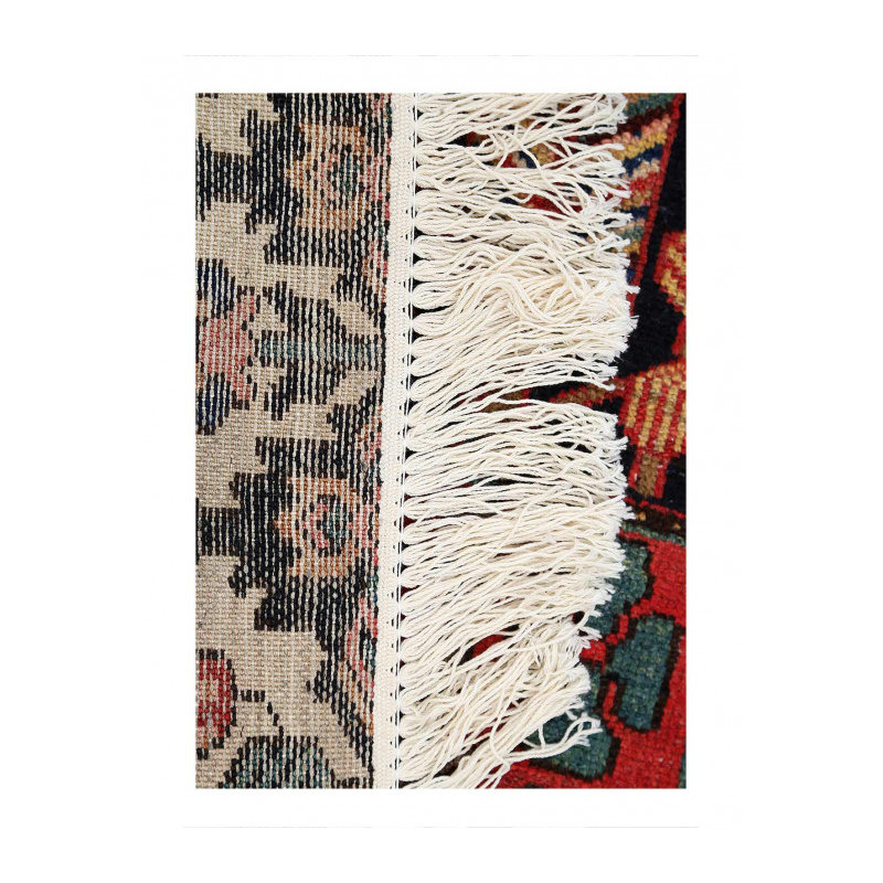 One-of-a-Kind 5'x8'4" Area Rug in Red/Navy Blue/Beige