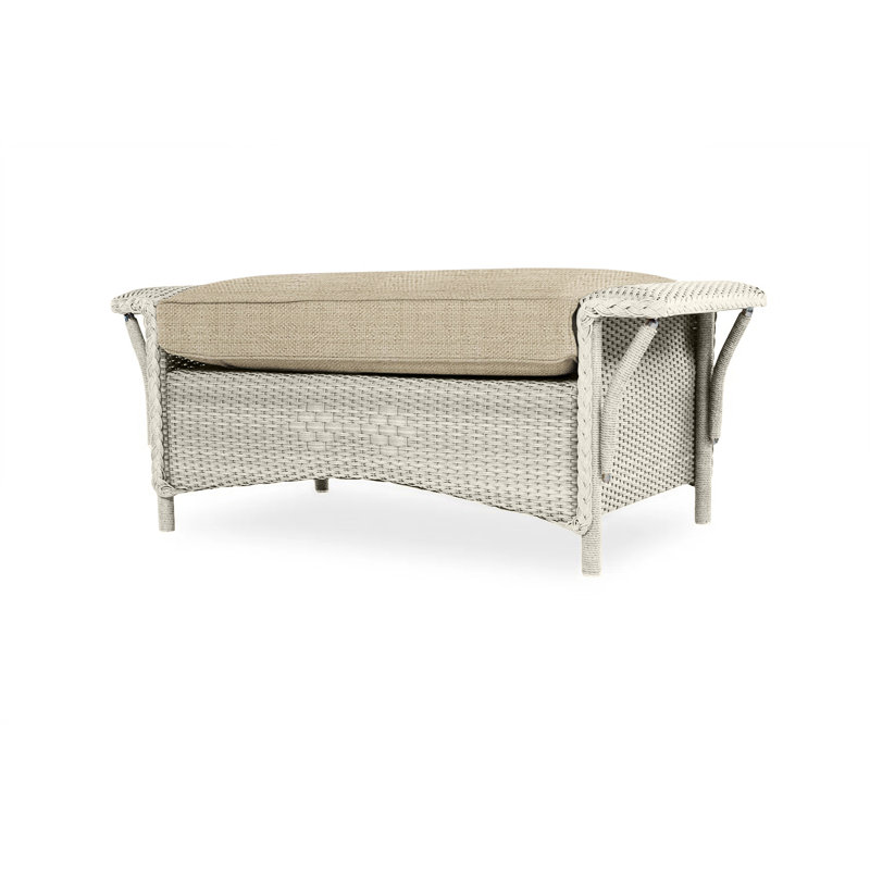 Nantucket Outdoor Ottoman, Callen Driftwood, Pewter