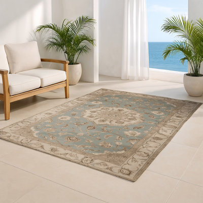 Tapis gris d'intérieur et d'extérieur Tabriz