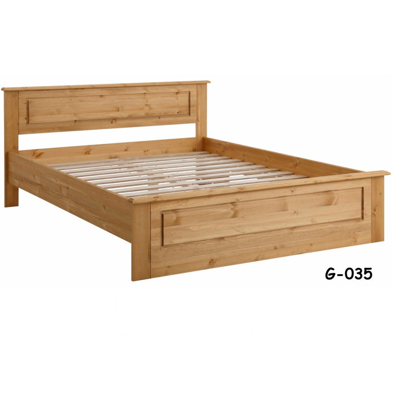 Alaura Solid Wood Bed, Geolt, European Kingsize (160 x 200cm)