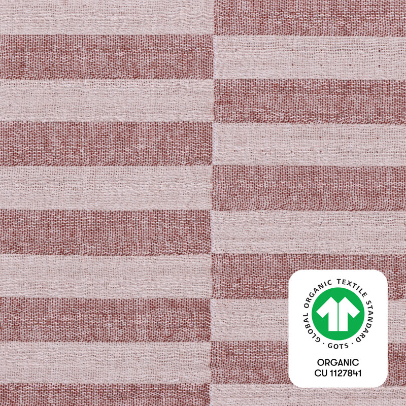 Maroon Stripe Muslin Mini Crib Sheet
