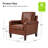 Pascarella 31.5'' Wide Genuine Leather Club Chair with Solid Wood Legs-1001141709