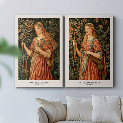 Toile tendue avec châssis de la meilleure qualité de la collection CMxxv de la série WM-Morris-Prêt à accrocher