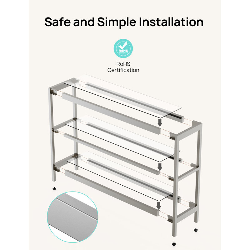 Jaiprakash Console Table, 29.33" H x 35.43" W x 10" D, Silver