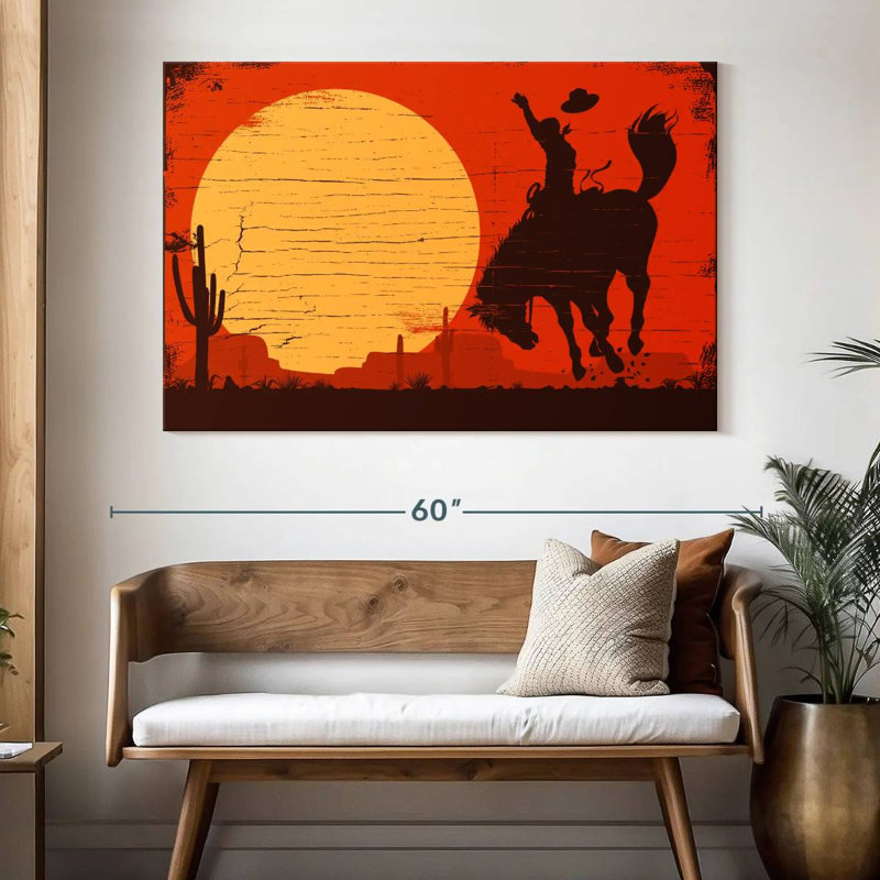 Lelar American Cowboy, 34" H x 51" W