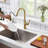 Undermount Stainless Steel Kitchen Sink 90 Degree Zero Radius with Bottom Grid and Strainer-111029432-111029439