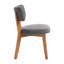 46 cm H Linen Side Chair in Grey
