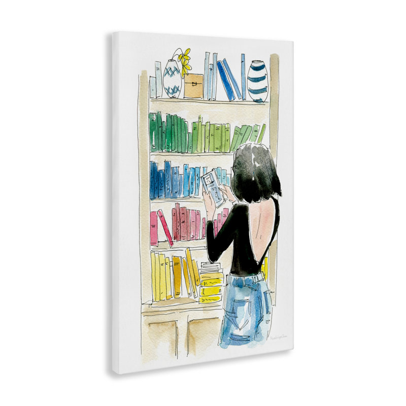 Toile de bibliothèque de navigation, conception par Mercedes Lopez Charro, H 24 po x l 16 po