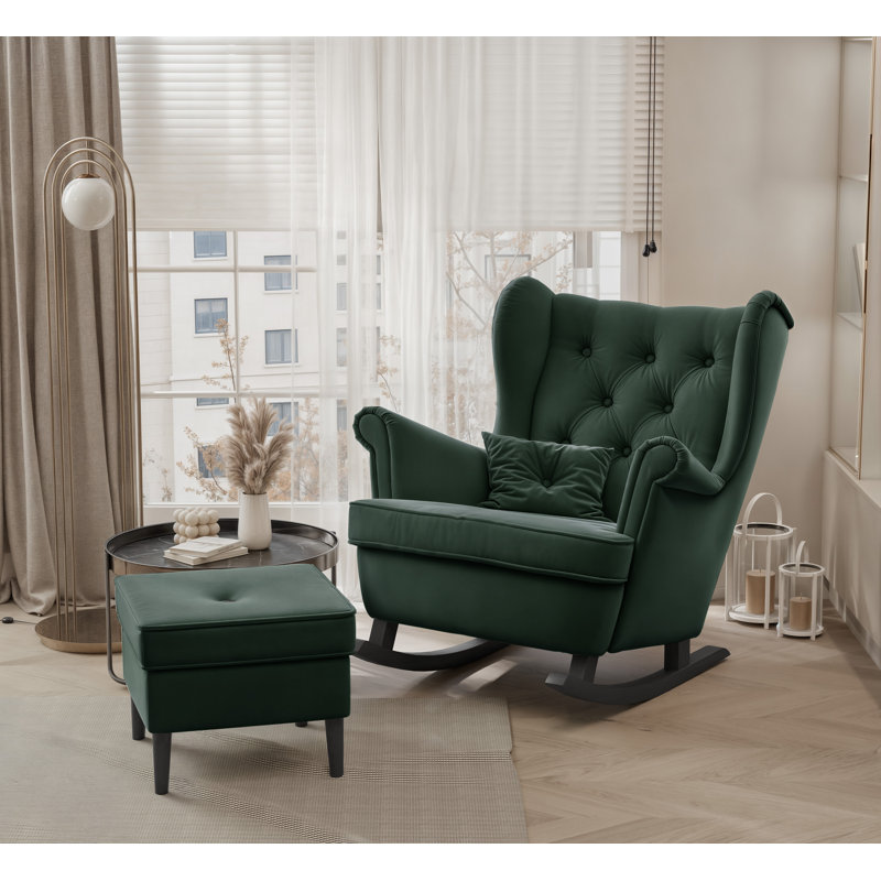 Rocking Chair, Sonoma Oak, Green