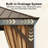 24 FT X 14 FT Hardtop Patio Gazebo With Double Roof