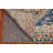 Blue Geometric Oushak Vegetable Dye Runner Rug