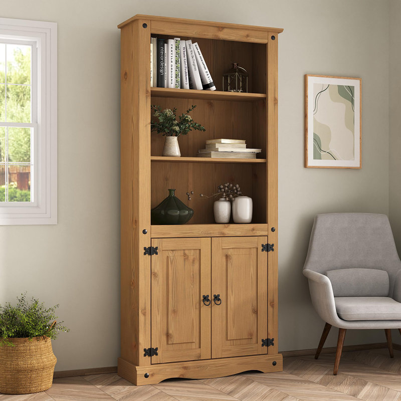 Castillon Bookcase Display Cabinet Corona Style, Natural