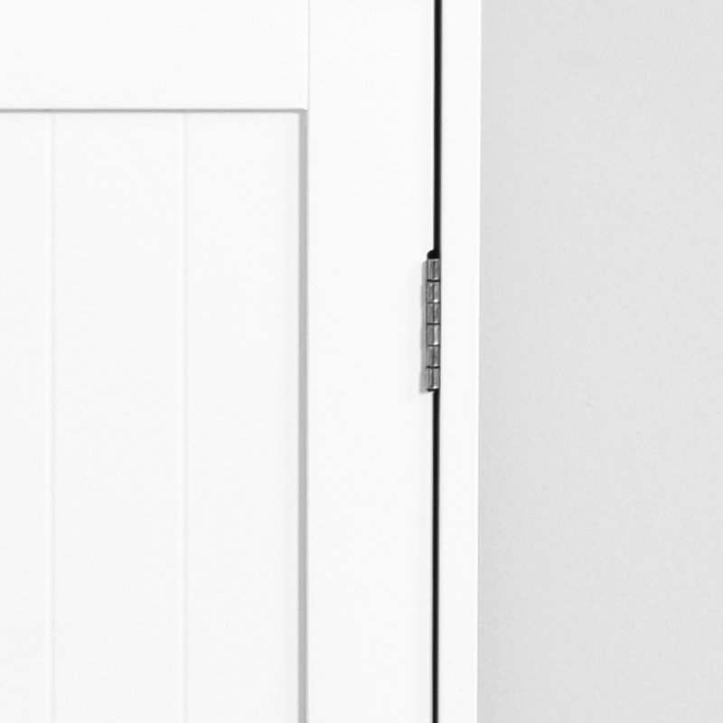 Armoire de rangement pour salle de bain blanche - Tablette réglable et 4 tiroirs, pour différents espaces modernes