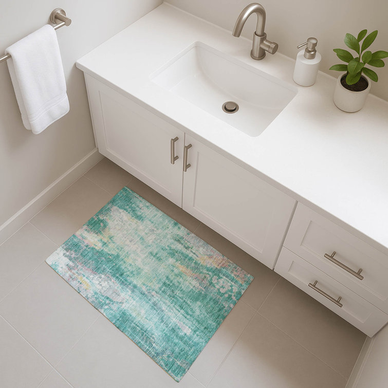 Premium Machine Washable Marasco AMF1640 Abstract Rug