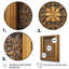 Vieille porte en bois sculpté II - porte de ferme, impressions sur toile florales-925770579-925770580
