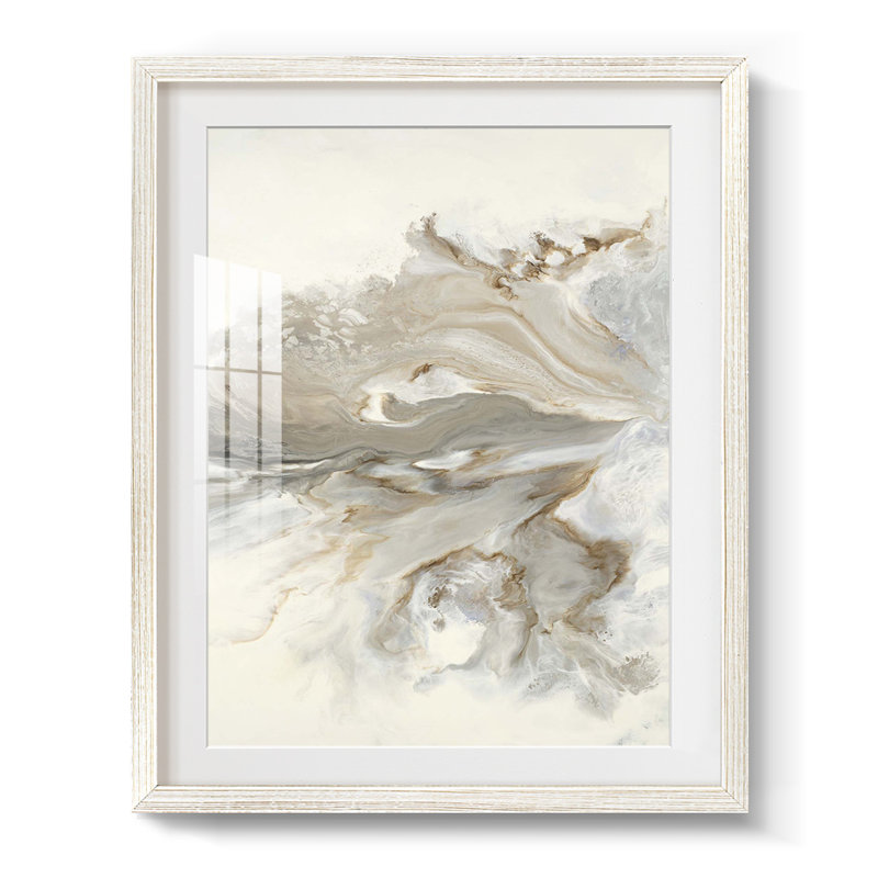 «Many Layers II» - Toile tendue avec châssis, H 28,5 po x l 20,5 po, Blanc