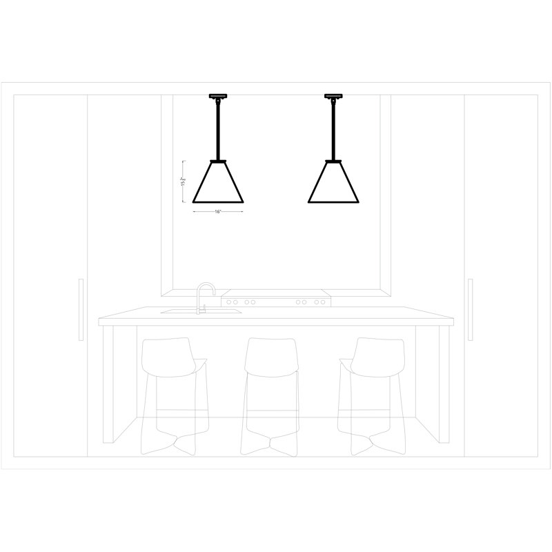 Catryn 1 - Light Single Pendant, Midnight Black