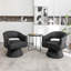 Fauteuil demi-tonneau pivotant en similicuir Kiersten-120842946-94889860