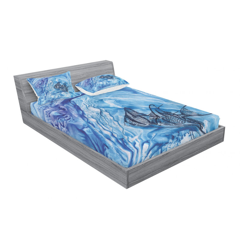 Microfiber Sheet Set, Queen Sheet Set with Fitted Sheet