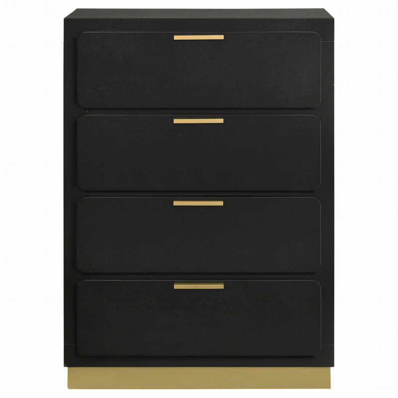 Commode 4 tiroirs, Noir