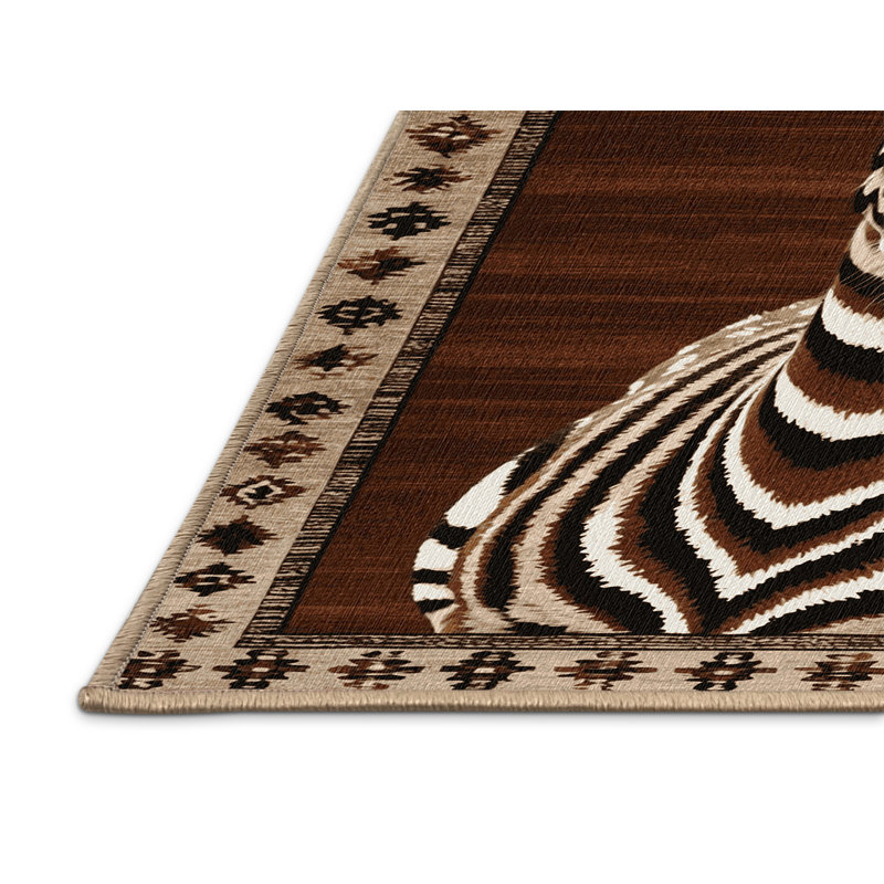 Washable Kudu Wildlife Area Rug, Rectangle 8' x 10'