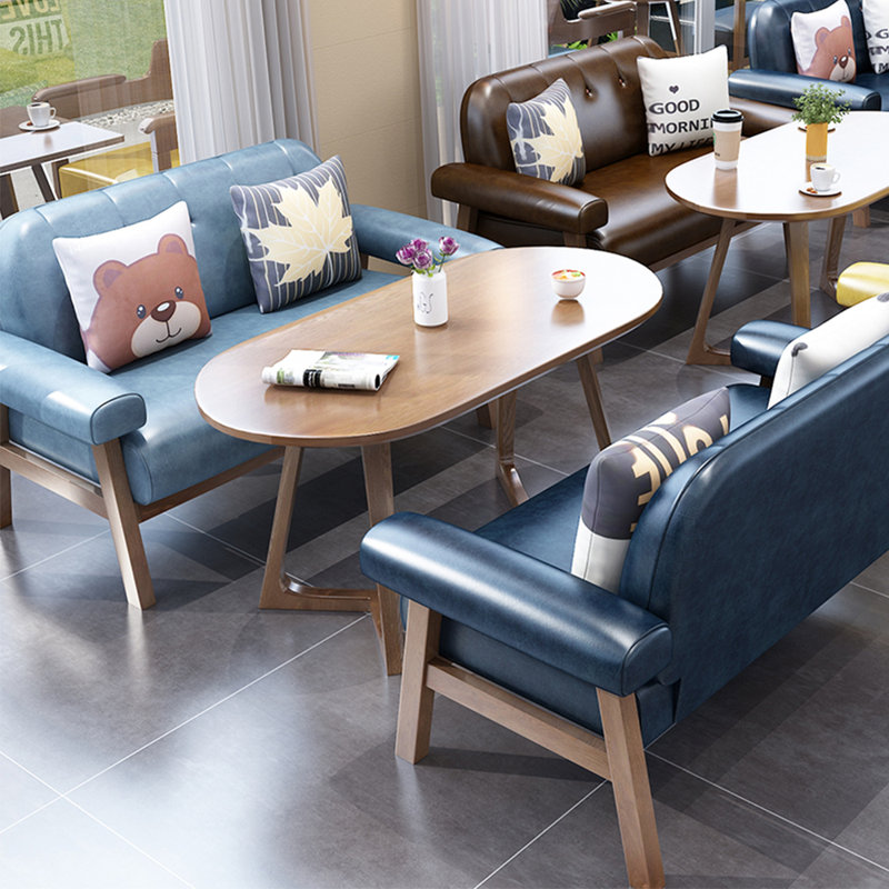 Banc de rangement restaurant Cafe Bakery, Bleu ciel
