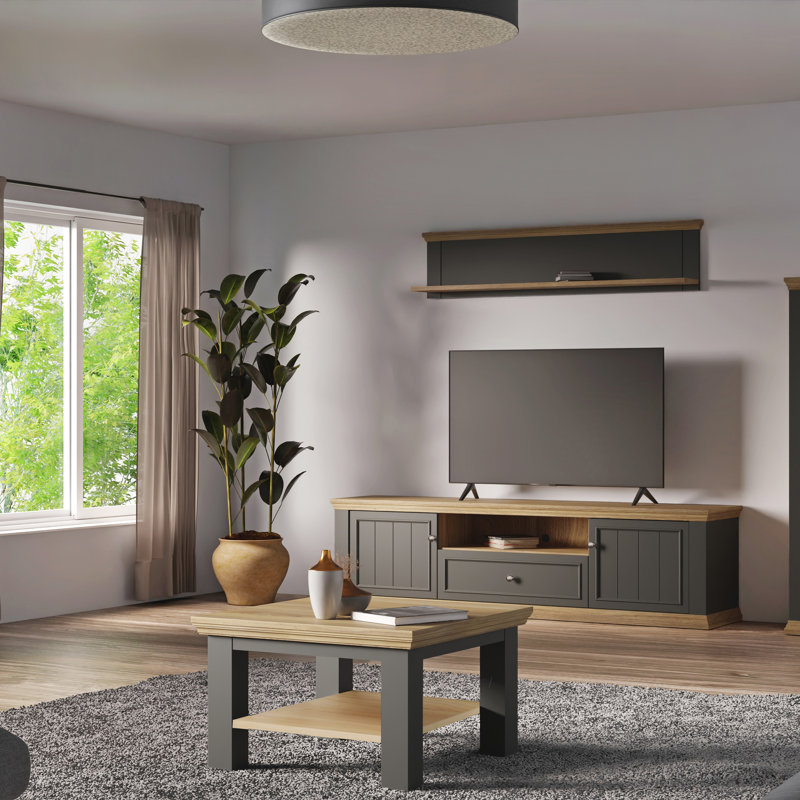 Pontypool Coffee Table with Storage, Grey